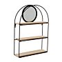 Black Metal 3 Shelves With Mirror