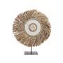 Straw Ornament With Shells Light Wood Handmade Natural Seaside Design Contemporary Art