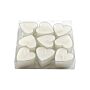 Pack Of Nine Small Heart Shaped Tea Light Candles