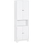 Homcom Mdf Freestanding 6-tier Bathroom Storage Cabinet White