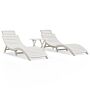 Vidaxl Sun Loungers 2 Pcs With Table White Solid Wood Acacia