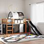 Vidaxl Bunk Bed Without Mattress With Slide White And Black 90x200 Cm