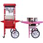 Kukoo 8oz Popcorn Machine & Candy Floss Machine With Carts