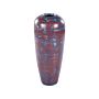 Decorative Vase Brown And Blueterracotta Earthenware Faux Aged Distressed Finish Natural Style For Dried Flowers