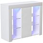 Azura 1 Door Large Led Sideboard, White