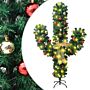 Vidaxl Christmas Cactus With Stand And Led Green 180 Cm Pvc