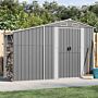 Vidaxl Garden Shed Grey 277x93x179 Cm Galvanised Steel