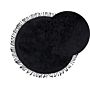 Area Rug Black Cotton ⌀ 140 Cm Shaggy Round Shape With Tassels