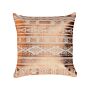 Decorative Cushion Copper Cotton 50 X 50 Cm Geometric Pattern Foil Print