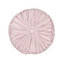 Decorative Cushion Pink Fabric With Pleats Round 40 Cm