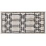 Area Rug Beige Cotton 80 X 150 Cm Scandinavian Tufted Geometric Pattern