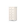 Maine 5 Drawer Tall Chest - Surf White