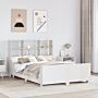 Vidaxl Bookcase Bed Without Mattress White 135x190 Cm Double Solid Wood