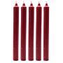 Solid Colour Dinner Candles - Rustic Burgundy - Pack Of 5