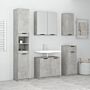 Vidaxl 5 Piece Bathroom Cabinet Set Concrete Grey Engineered Wood