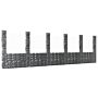 Vidaxl U-shape Gabion Basket With 6 Posts Iron 620x20x200 Cm