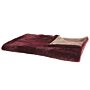 Blanket Burgundy Polyester Fabric 180 X 220 Cm Retro Design Throw Rectangular