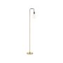 Floor Lamp Gold Metal Gloss Finish Exposed Light Bulb