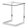 Yomi Silver Clear Glass Lamp Table