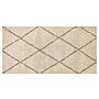 Area Rug Beige And Black Polyester 80 X 150 Cm Geometric Diamond Pattern