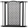 Pawhut 74-80 Cm Pet Safety Gate Barrier Stair Pressure Fit With Auto Close And Double Locking For Doorways, Hallways, Black