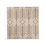 Area Rug Beige Cotton 200 X 200 Cm Square Geometric Pattern Boho Oriental Style