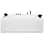 Straight Whirlpool Bath White Sanitary Acrylic Single 183 X 142 Cm Space For 2 Rectangular