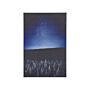 Framed Canvas Wall Art Blue And Black 63 X 93 Cm Night Landscape Sky Forest Modern Wall Décor For