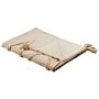 Blanket Beige Cotton 130 X 180 Cm Geometri Pattern Bed Throw Cosy Accessory