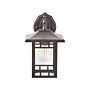 Outdoor Wall Light Lamp Black Iron Glass 28 Cm External