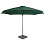 Vidaxl Outdoor Umbrella With Portable Base Green