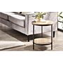 Tribeca Circular Lamp Table With Shelf - Sonoma Oak