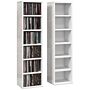 Homcom Set Of Two 102 Cd Storage Units - High Gloss White