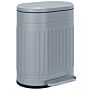 Homcom 20 Litre Pedal Bin, Fingerprint Proof Kitchen Bin With Soft-close Lid, Metal Rubbish Bin With Foot Pedal And Removable Inner Bucket, Grey