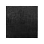 Shaggy Area Rug Black Cotton Polyester Blend 200 X 200 Cm Fluffy Dense Pile