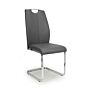 Toledo Leather Effect Grey Dining Chair