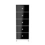 Yarmouth 5 Drawer Bedside Cabinet In Black & White