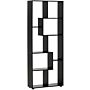 Homcom 8-tier Freestanding Bookcase W/ Melamine Surface Anti-tipping Foot Pads Home Display Storage Grid Stand Modern Style - Black