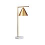 Table Lamp Gold Marble Base Cone Shade