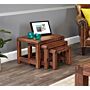 Shiro Walnut Nest Of 3 Coffee Tables