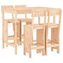 Vidaxl 5 Piece Garden Bar Set Solid Wood Pine