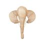 Wall Decor Light Natural Rattan Elephant Handmade Wall Art Modern Industrial Accessory