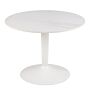 Malta Ceramic Round Coffee Table In White 60x45cm