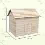 Pawhut Wooden Duck House Poultry Coop For 2-4 Ducks With Openable Roof Raised Feet Air Holes Natural