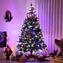 Homcom 6ft Prelit Artificial Christmas Tree With Dual Colour Led Light And 1078 Tips, Metal Base, Realistic Hinged Xmas Tree, Green