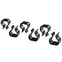 Set Of 6 Fastener Clips Dark Brown Plastic Connectors For Rattan Garden Furniture