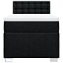 Vidaxl Box Spring Bed With Mattress Black 90x200 Cm Fabric