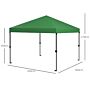 Outsunny 3 X 3(m) Pop Up Gazebo, Easy Up Marquee Party Tent With 1-button Push, Adjustable Straight Legs, Stakes, Ropes