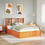 Vidaxl Bed Frame Without Mattress Wax Brown 160x200 Cm Solid Wood Pine