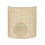 Wall Lamp Natural Rattan 22 Cm Half Drum Shade Bedside Table Light